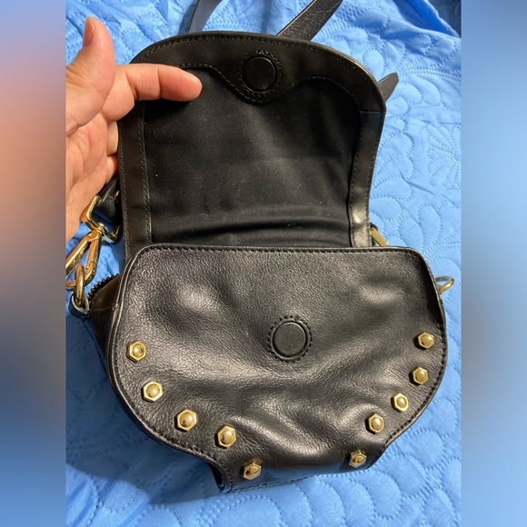 Black STUD SENSE Mini Leather Crossbody Bag - Picture 4 of 13